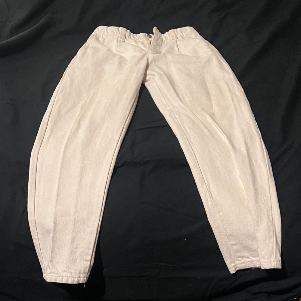 Cream Casual Pants
